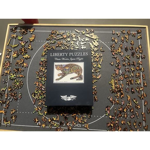 Liberty Puzzles Classic Wooden Jigsaw Puzzle | Jaguar by artist Sue Coccia | EUC - Picture 2 of 7